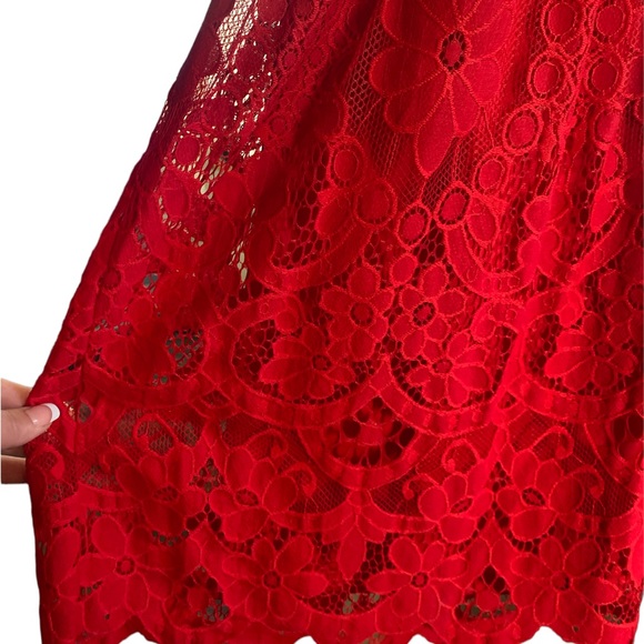 New York and Company red lace dress size 4 - Picture 7 of 7